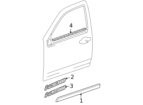 Exterior Trim - Front Door for 2006 Isuzu i-350 #0