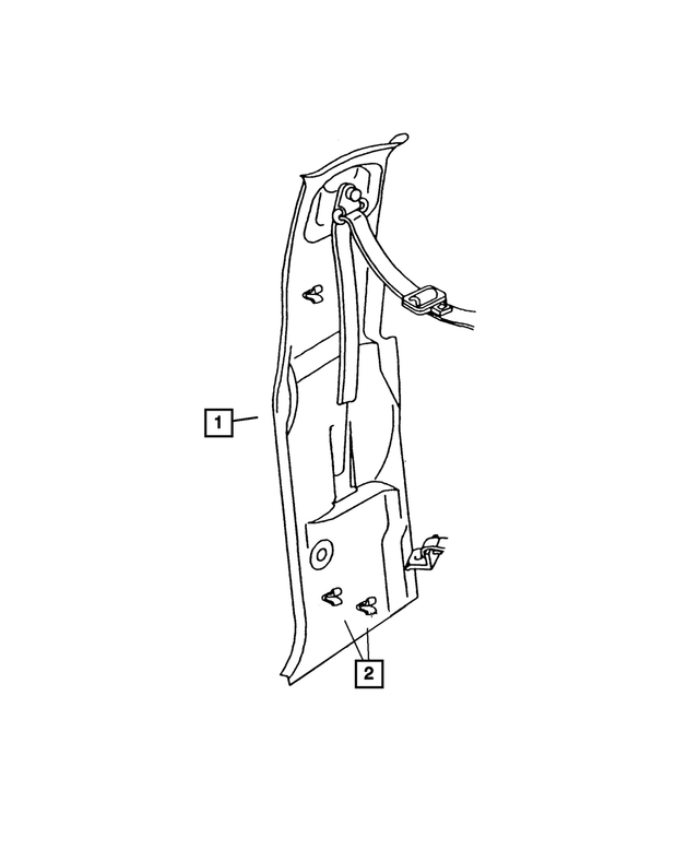 5ES66LAZAB - : C Pillar Molding, Right for Mopar Image