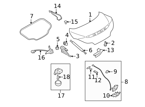 Trunk for 2010 INFINITI G37 #0