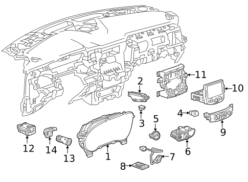 Cluster & Switches for 2024 Chevrolet Traverse Limited #0