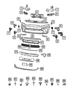 6YQ47DX8AA - Frame, Bumper and Fascia: Fog Lamp Bezel, Left for Mopar Image image