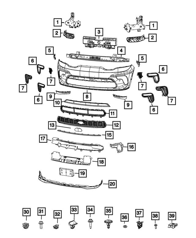 6YQ47DX8AA - Frame, Bumper and Fascia: Fog Lamp Bezel, Left for Mopar Image