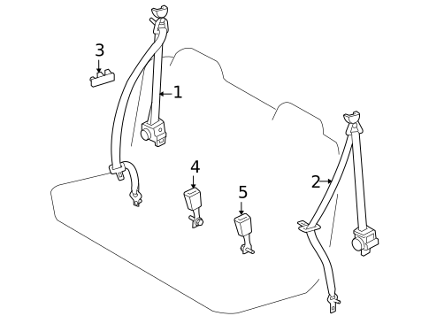 Third Row Seat Belts for 2007 Toyota RAV4 #0
