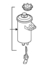 32416782538 - Steering: Reservoir for BMW: 525i, 525xi, 528i, 528i xDrive, 528xi, 530i, 530xi, 535i, 535i GT, 535i xDrive, 535xi, 545i, 550i, 645Ci, 650i, 745i, 745Li, 750i, 750Li, 760i, 760Li, Alpina B7, X5 Image