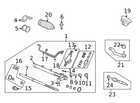 Steering Gear & Linkage for 2009 Honda Civic #0