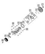 68683080AA - Engine: Engine Crankshaft Kit for Mopar Image