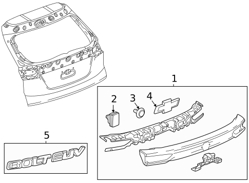 Exterior Trim - Lift Gate for 2023 Chevrolet Bolt EUV #0