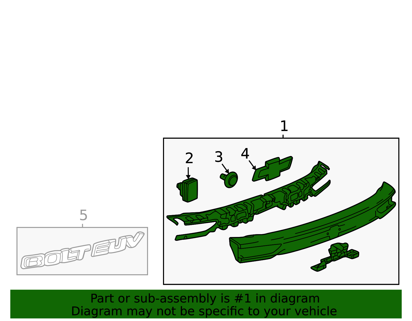 2022-2023 Chevrolet Bolt EUV Rear Closure Center Applique 42790925 ...