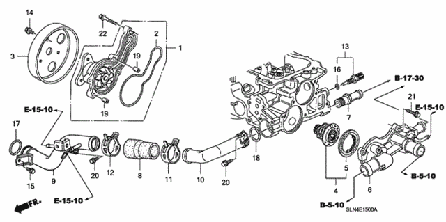 Water Pump for 2007 Honda Fit #0