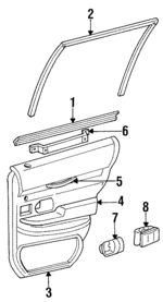 YW3Z5427407BAC - Body: Door Trim for Mercury: Grand Marquis Image