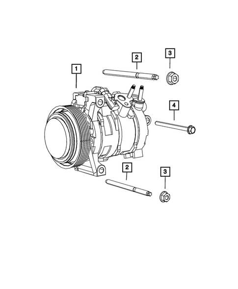 Air Conditioner Compressor and Mounting for 2017 Chrysler 300 #1
