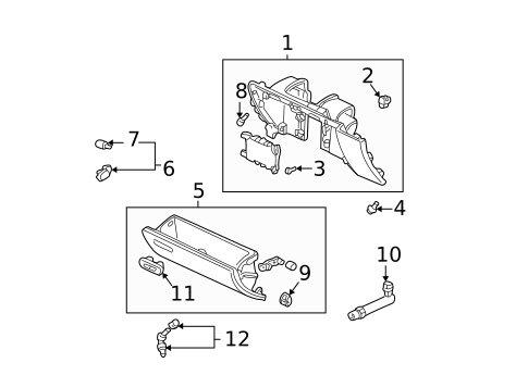 Glove Box for 2001 Acura TL #0