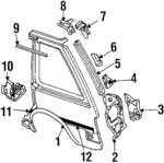 7888121R10 - : Molding for Nissan Image