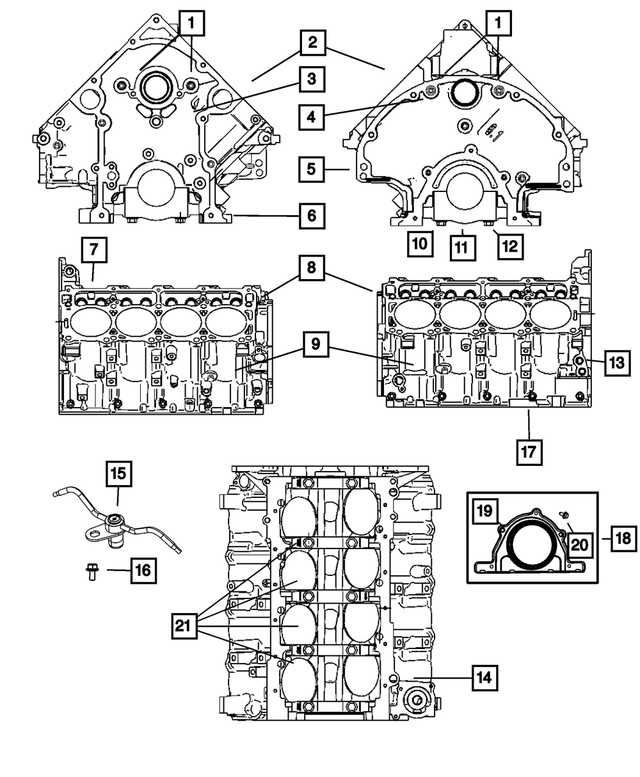 5159561AD - 6.1L Gas; Engine: Short Block Engine for Mopar Image