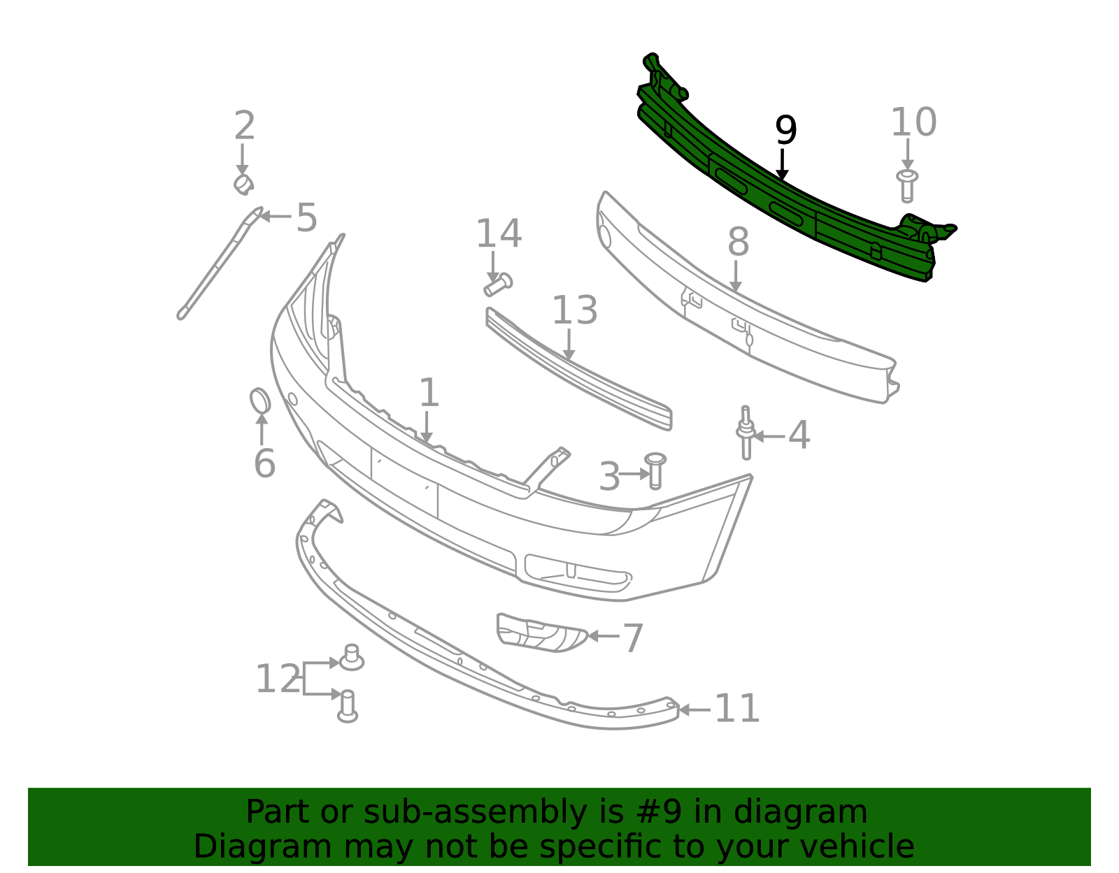 86530-4D000 - Impact Bar 2006-2014 Kia Sedona | Kia.Parts Store
