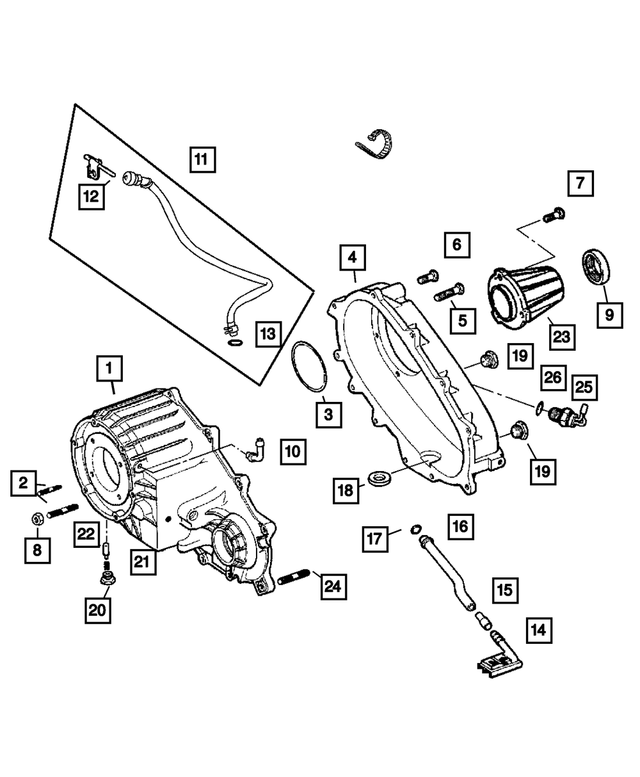5159099AA - Transfer Case Model 241 [DHE]: Transfer Front Case for Mopar Image