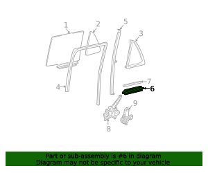69906-35010 - Window Regulator Rail 2003-2009 Toyota 4Runner | Norm ...