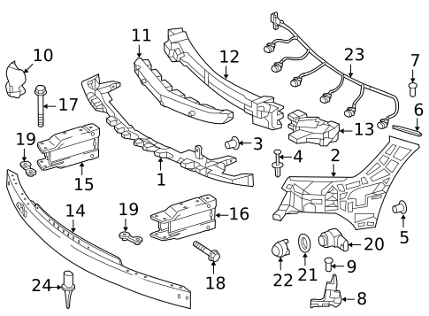 Bumper & Components - Front for 2015 Mercedes-Benz ML250 #2