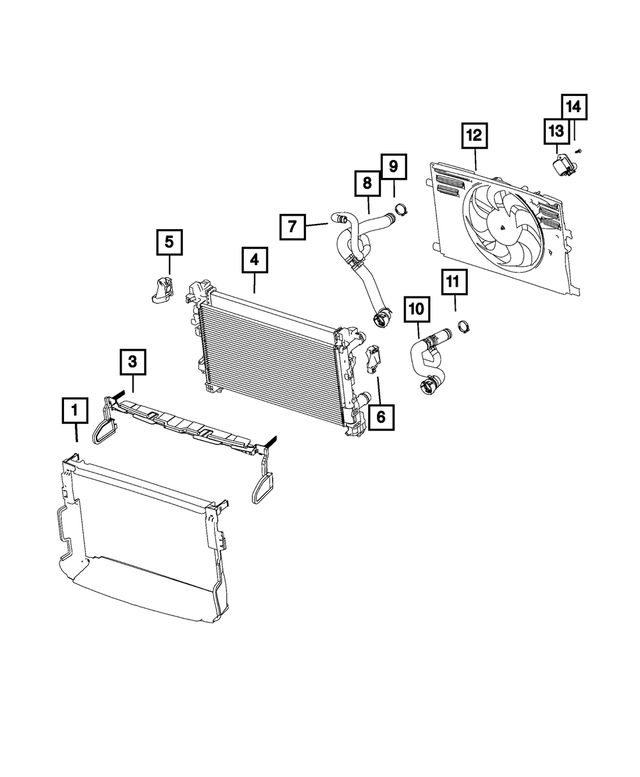 68485413AA - Cooling: Radiator Hose for Ram: ProMaster City Image