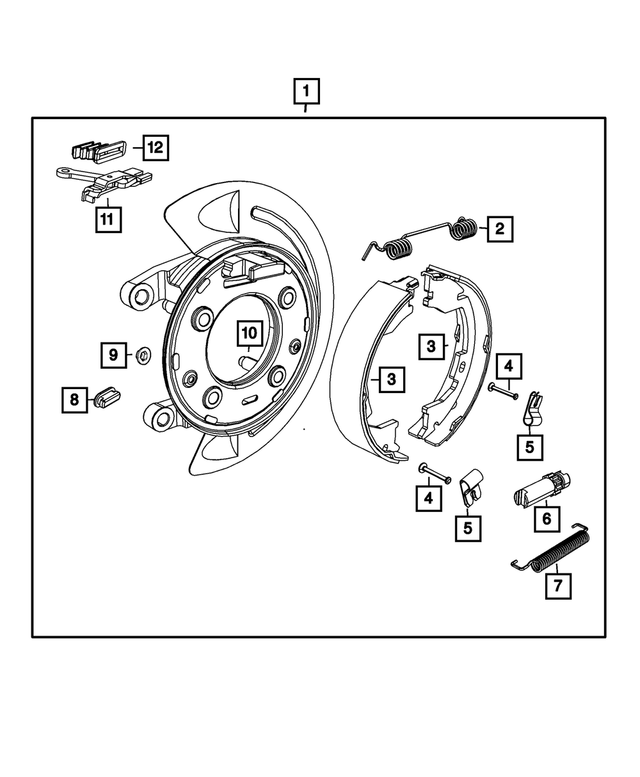 5114192AA - Brakes: Brake Shoe Hold Down Clip for Mopar Image