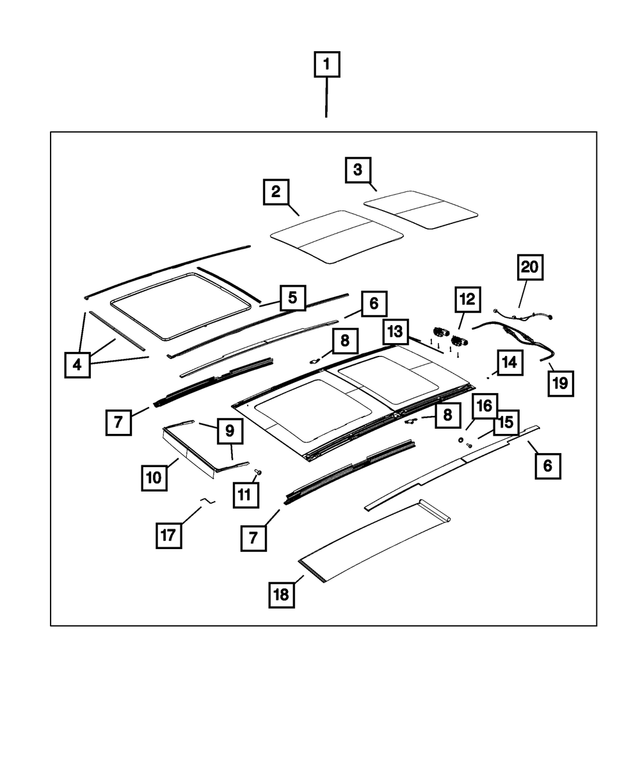 68266530AA - Body Sheet Metal Except Doors: Sun Roof Screw for Jeep: Renegade Image