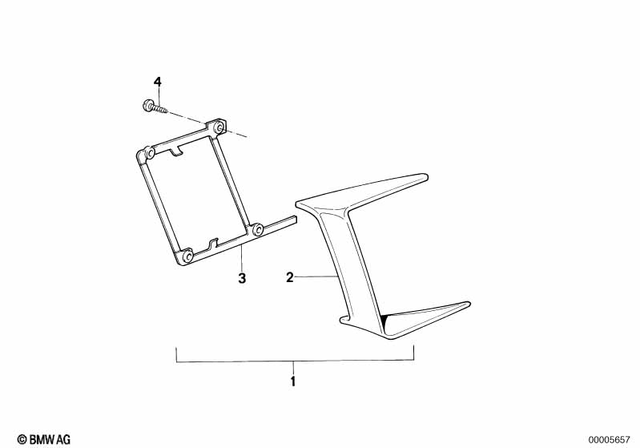 46632303454 - Frame and Mounting Parts: Mounting Plate Right -  for BMW-Motorrad Image