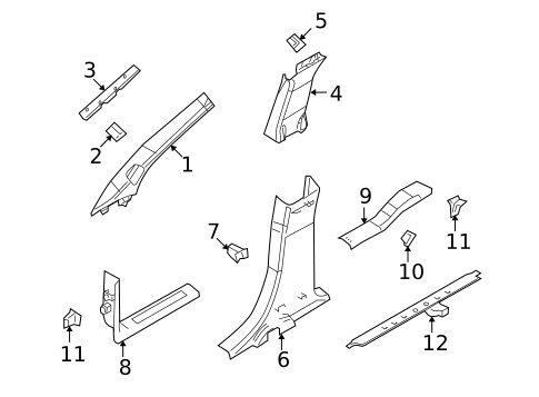 Interior Trim - Pillars for 2018 Lincoln MKT #0