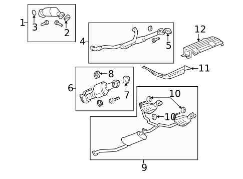 Exhaust Components for 2009 Saturn Outlook #0