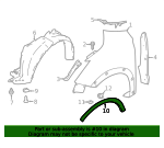 Left Front Fender Flare Trim For 2018-2020 Nissan Kicks - Driver Side - Black Plastic