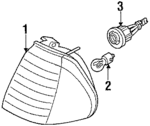 E66Y13200A - Electrical: Park Lamp Assembly for Mercury: Topaz Image