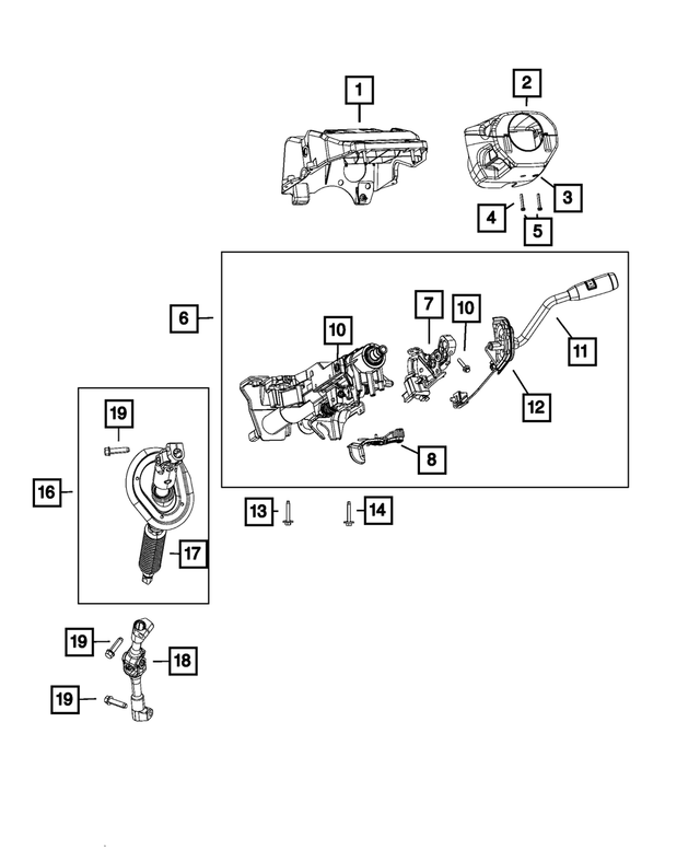 6NH96LC5AC - Steering: Steering Column Shroud for Mopar Image image