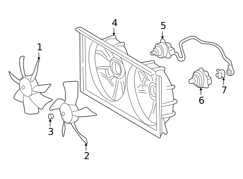 Cooling Fan for 2002 Toyota MR2 Spyder #0