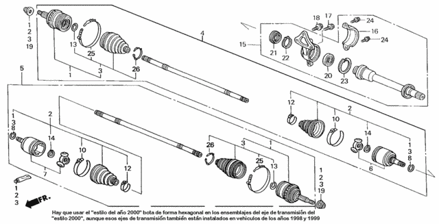 Driveshaft (V6) (4) for 2002 Honda Accord #0