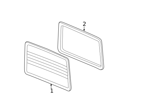 Glass & Hardware - Back for 2002 Chevrolet Cavalier #1