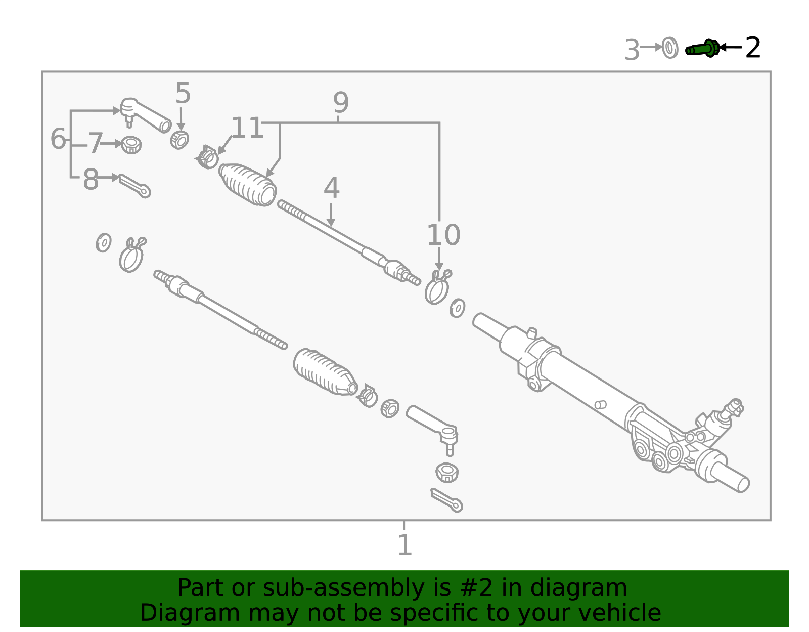 2017-2024 Nissan TITAN Rack And Pinion Bolt 49738-EZ40B | OEM Parts Online