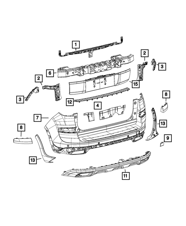 6VZ73TZZAA - : Lift-Gate Molding for Mopar Image