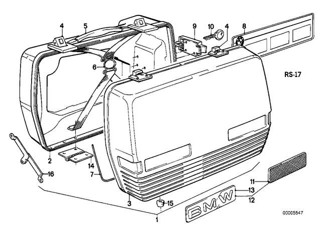 63141239457 - Frame and Mounting Parts: Side Reflector Front - Rot for BMW-Motorrad Image