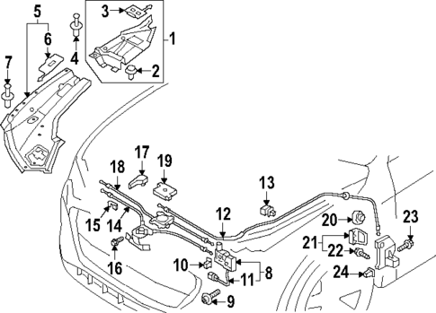 Components Under Hood for 2024 Audi Q8 e-tron #0