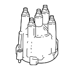 5142593AA - : Distributor Cap for Jeep: Cherokee, Comanche, Grand Cherokee, Wagoneer, Wrangler Image