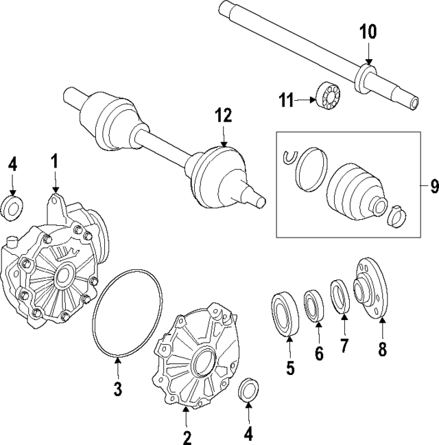 2093500049 - Front Drive Axle: Inner Pinion Bearing for Mercedes-Benz Image