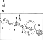 78510SH3A06ZA - Steering: Steering Wheel for Honda: Civic, CRX Image