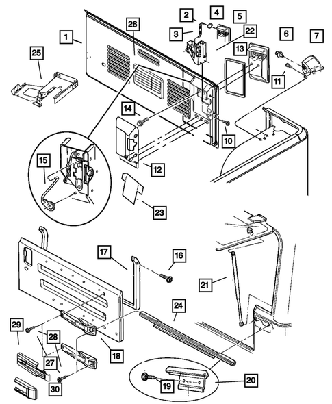 Tailgate for 2004 Jeep Wrangler #0