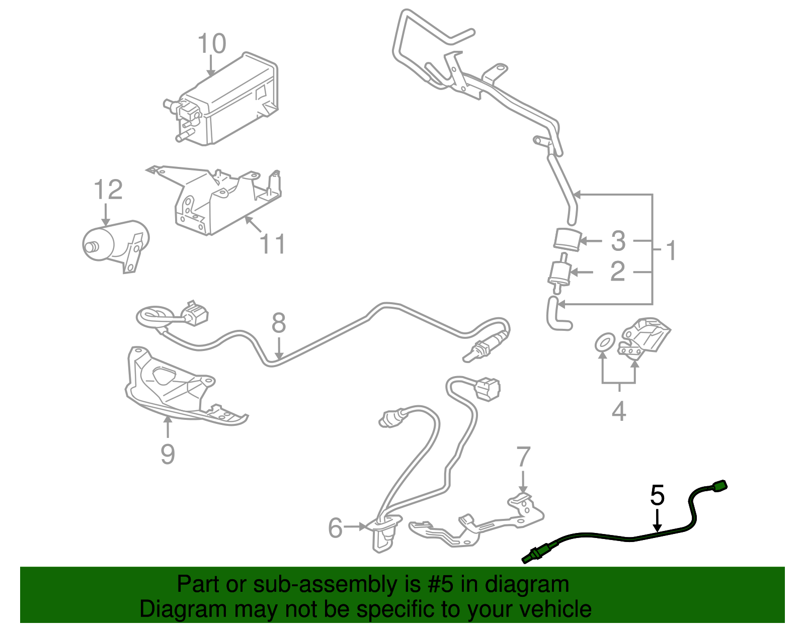 2008-2017 Mitsubishi Lancer Oxygen Sensor 1588A140 | OEM