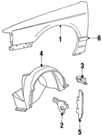 F2SZ16005A - Body: Fender for Ford: Thunderbird | Mercury: Cougar Image