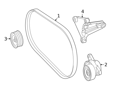 Belts & Pulleys for 2018 Mercedes-Benz GLE550e #0