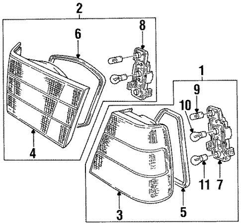 Tail Lamps for 1996 Volvo 960 #0
