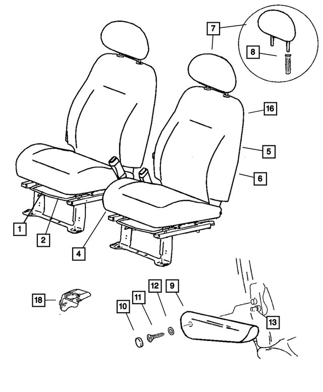 5104708AA - Interior Trim: Seat Cushion Frame, Right &amp; Left for Mopar Image