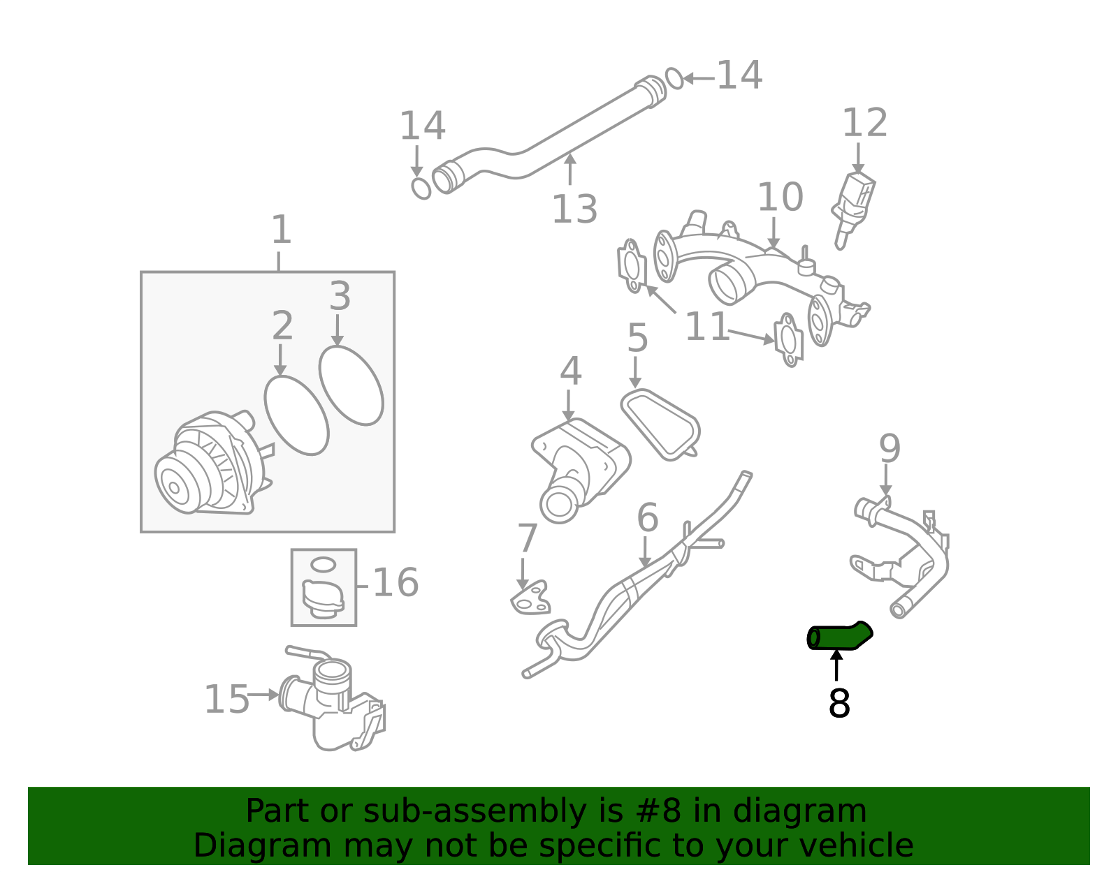 Genuine Water Hose (z33 Z34) - 14055-JK20A | NissanParts.cc