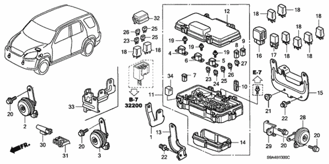 Control Unit (Engine Room) for 2004 Honda CR-V #0