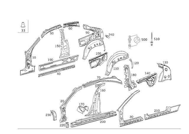 2036370376 - : Wheel Well for Mercedes-Benz Image